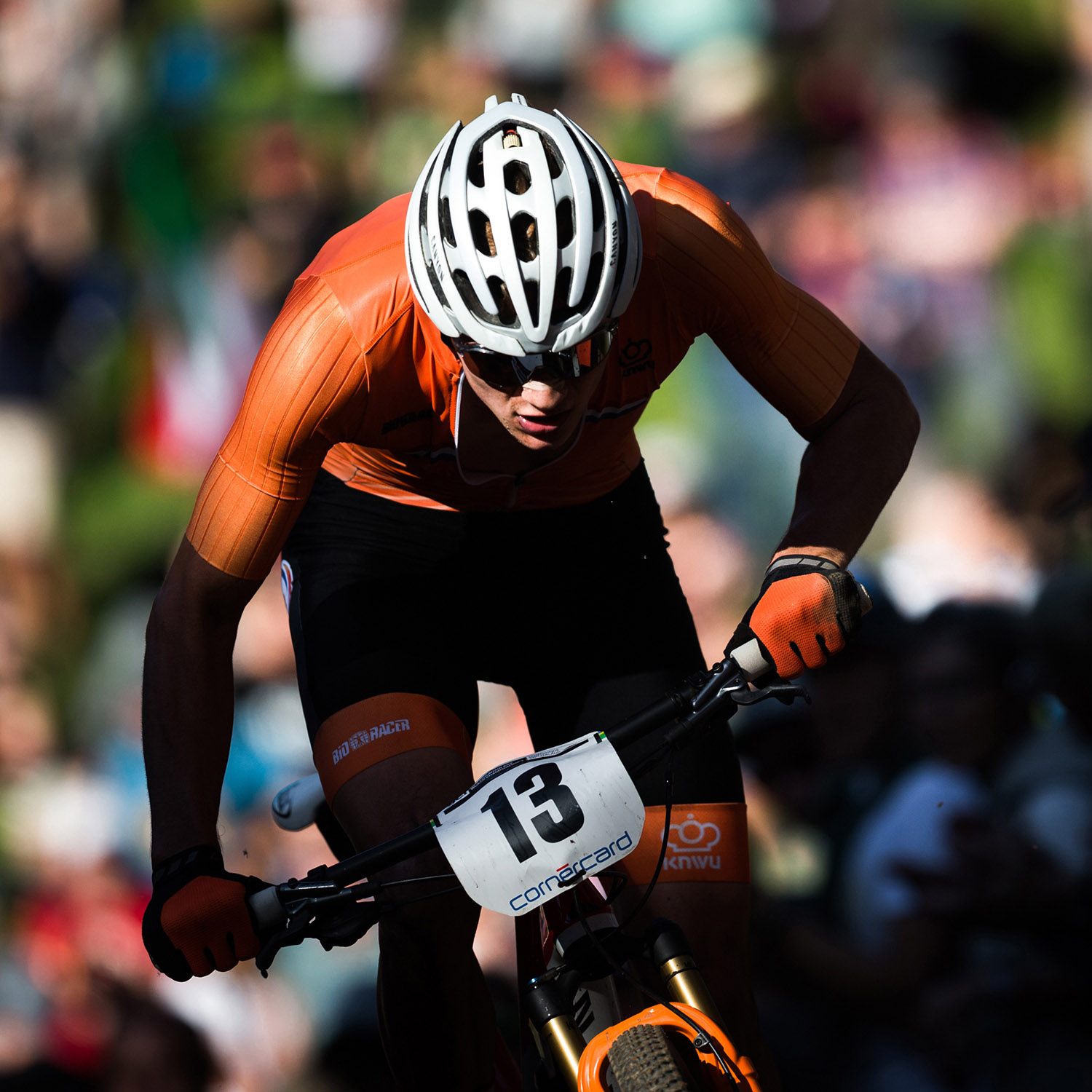 Beklædning - Cykelhandsker - GripGrab Vertical InsideGrip™ Langfingret Handske - Hi-Vis Orange