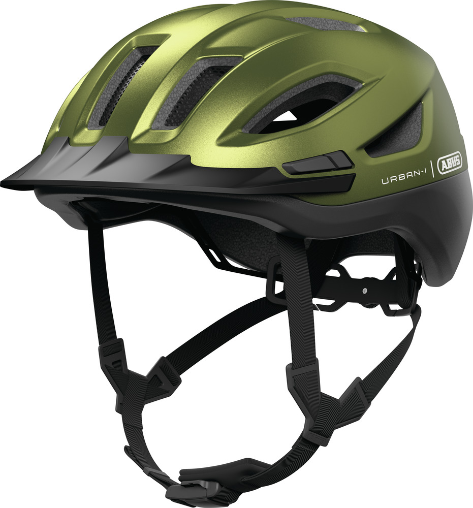 Beklædning - Cykelhjelme - Abus Hjelm Urban-I 4.0 ACE m. LED - Pepper Green