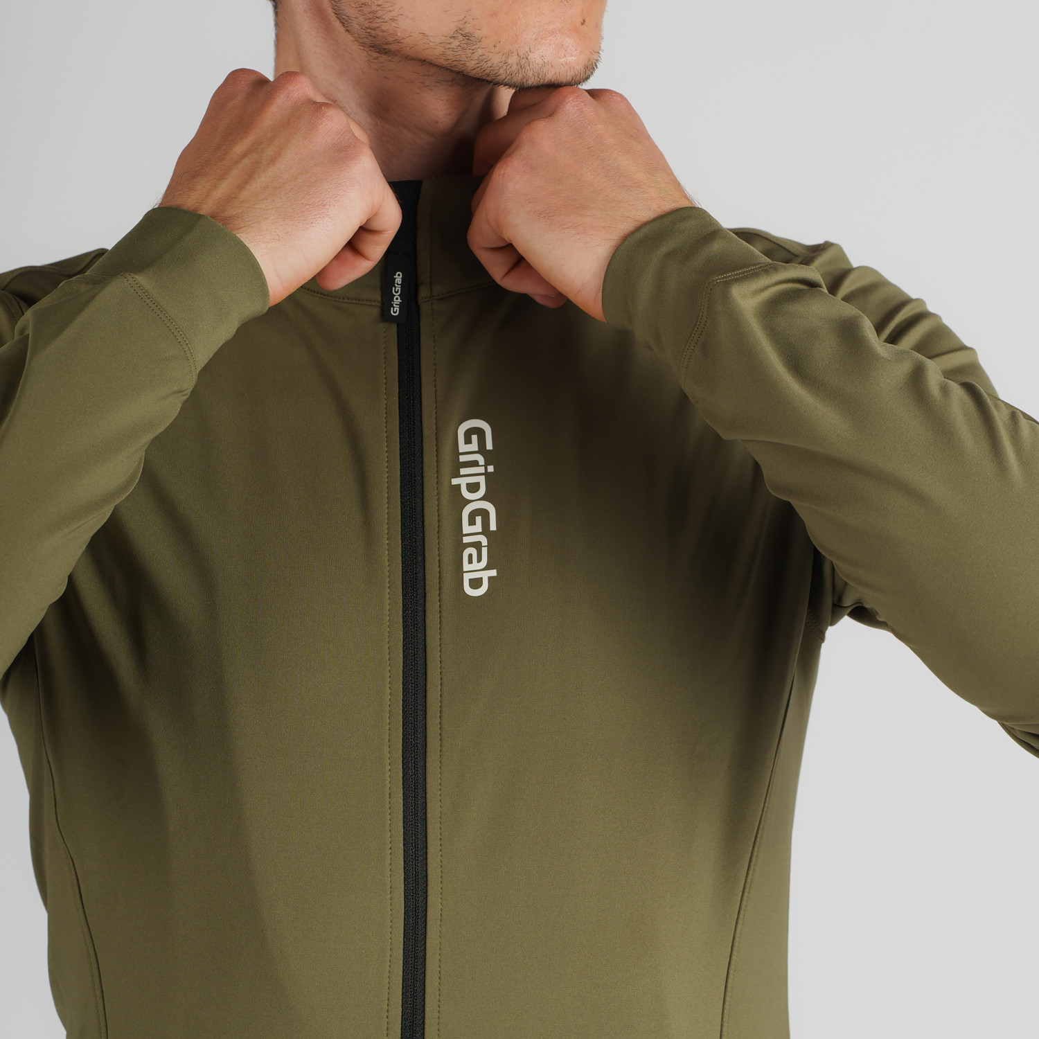 Beklædning - Cykeltrøjer - GripGrab RIDE Langærmet termocykeltrøje - Olive Green