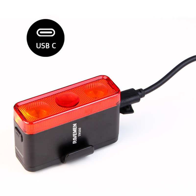 Tilbehør - Cykellygter - Ravemen TR350 Baglygte m. bremselys  - 350 Lumen