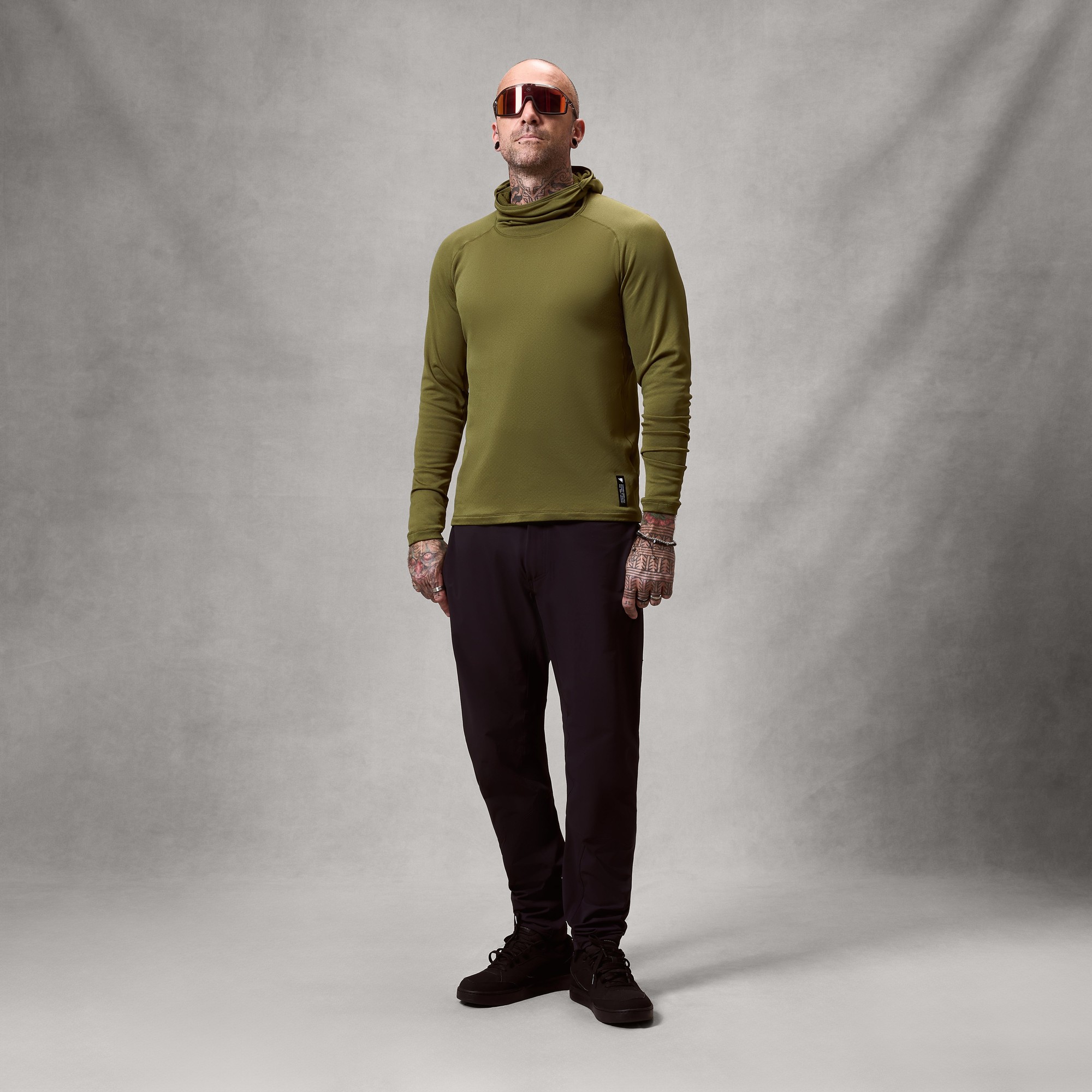 Beklædning - Cykeltrøjer - Endura AllTrack Rout Scuba Hoodie Fleece - Moss Green