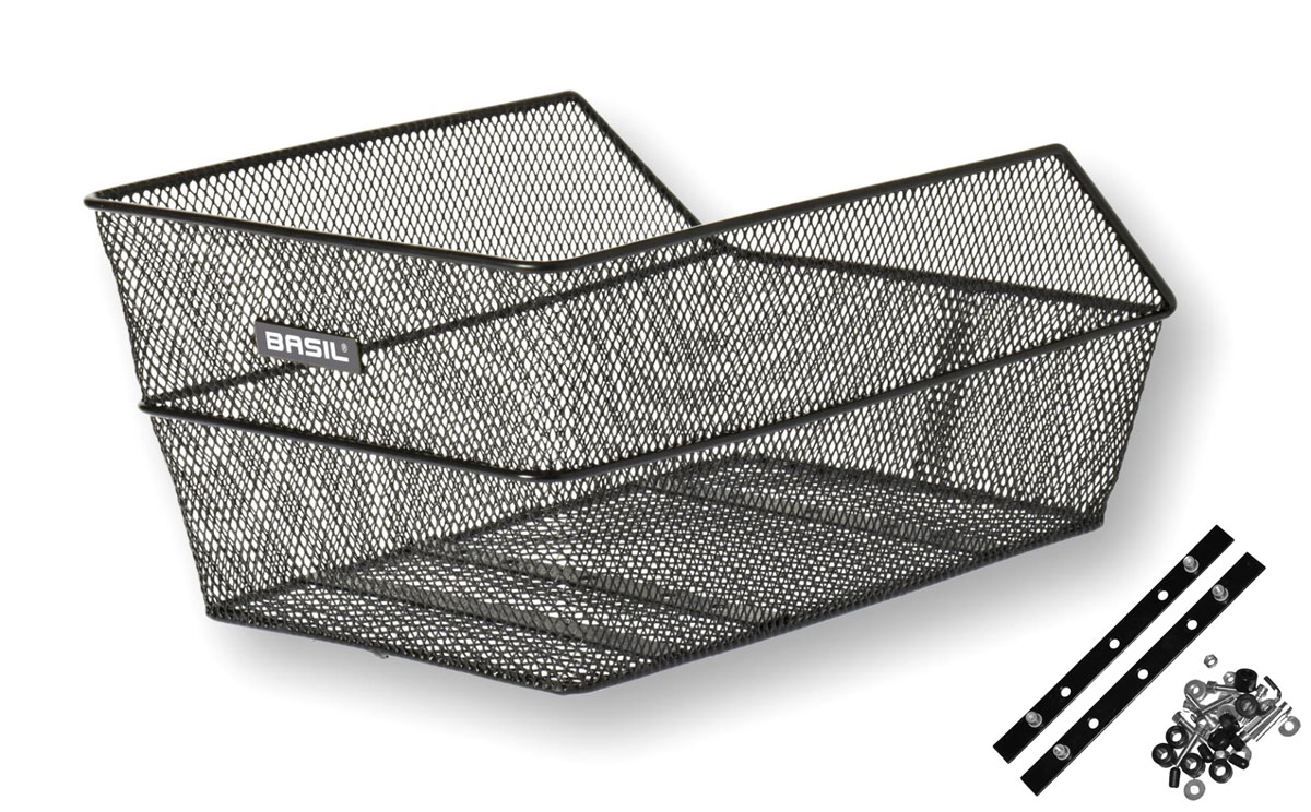 Basil Cento Large Kurv til Bagagebærer - 45x31x21 cm - Sort