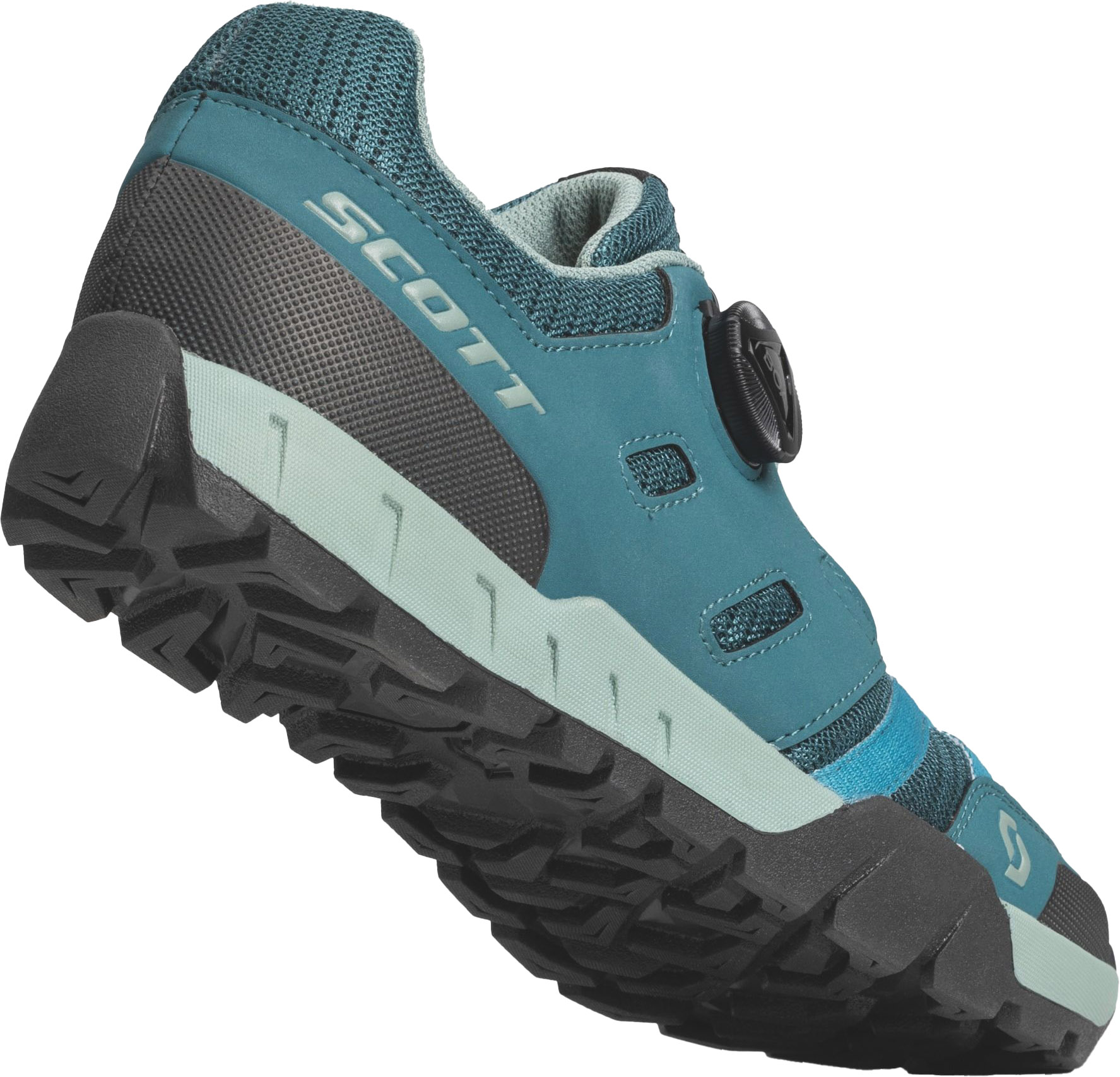 Beklædning - Cykelsko - Scott Sport Crus-r Flat Boa Dame Cykelsko - Petrol Blue/Mint Green
