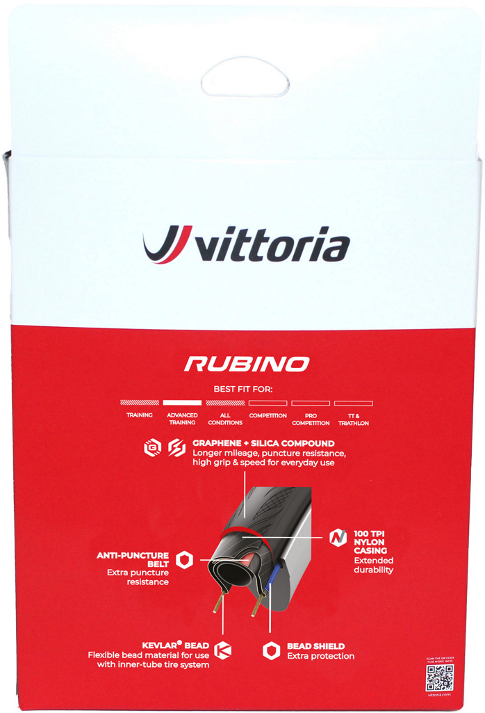 Reservedele - Cykeldæk - Vittoria Road Rubino V TP 700x28c/30c G2 Sampak (2 dæk + 2 slanger) - Black