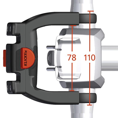 Tilbehør - Cykelkurve - Klickfix Styradapter / Beslag til Elcykler (Bosch m.v.)