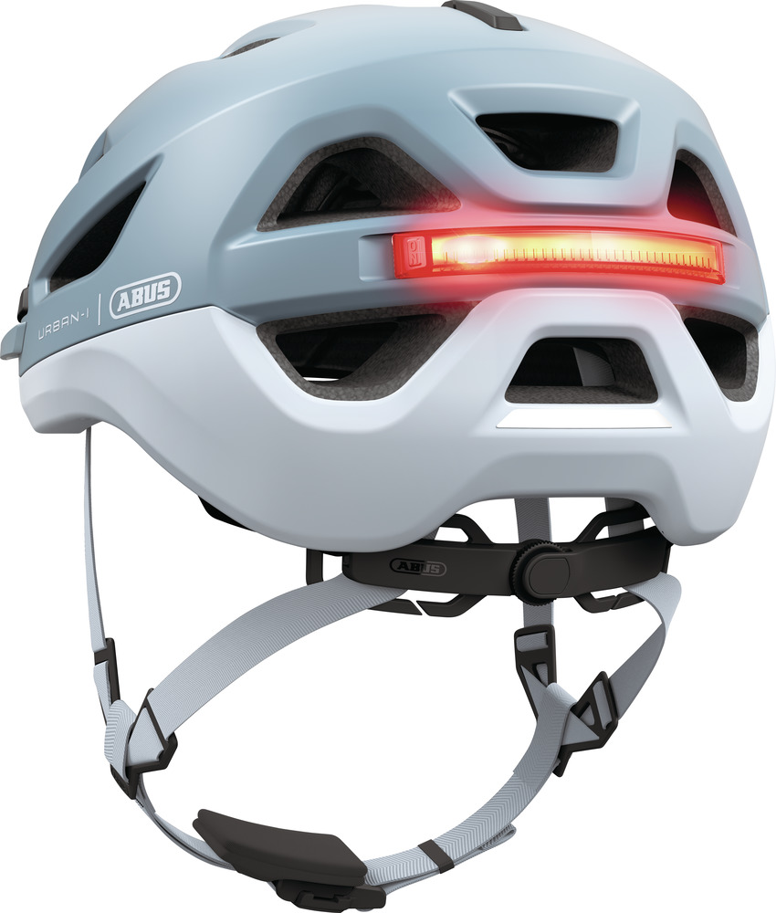 Beklædning - Cykelhjelme - Abus Hjelm Urban-I 4.0 ACE m. LED - Glacier Blue