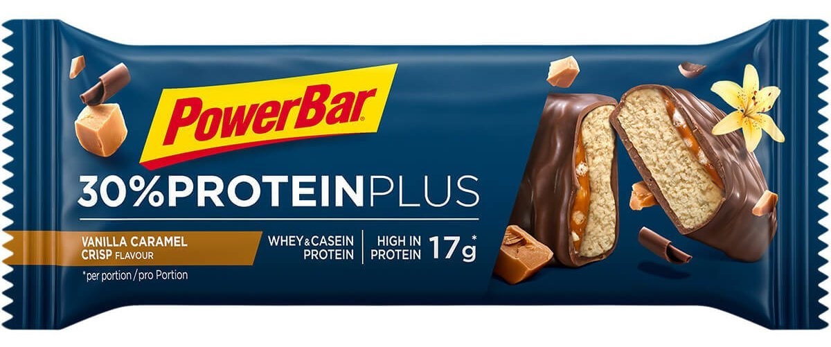 9: PowerBar 30% Protein Plus Caramel vanilla