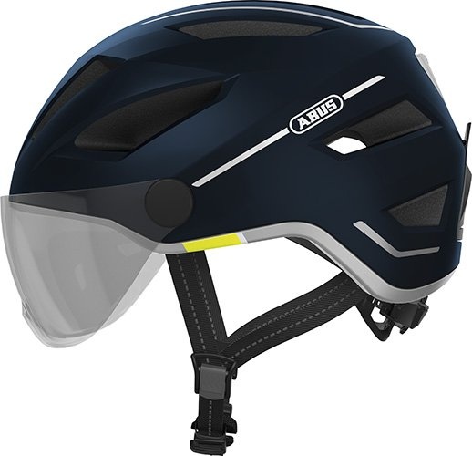 Beklædning - Cykelhjelme - Abus Pedelec 2.0 ACE Elcykelhjem m. LED og visir - Blå (elcykel hjelm)