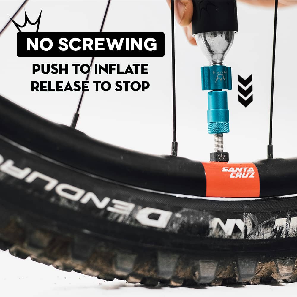 Tilbehør - Cykelpumper - Co2 Pumper & Patroner - Peaty's Holeshot CO2 Tyre Inflator Head - Violet