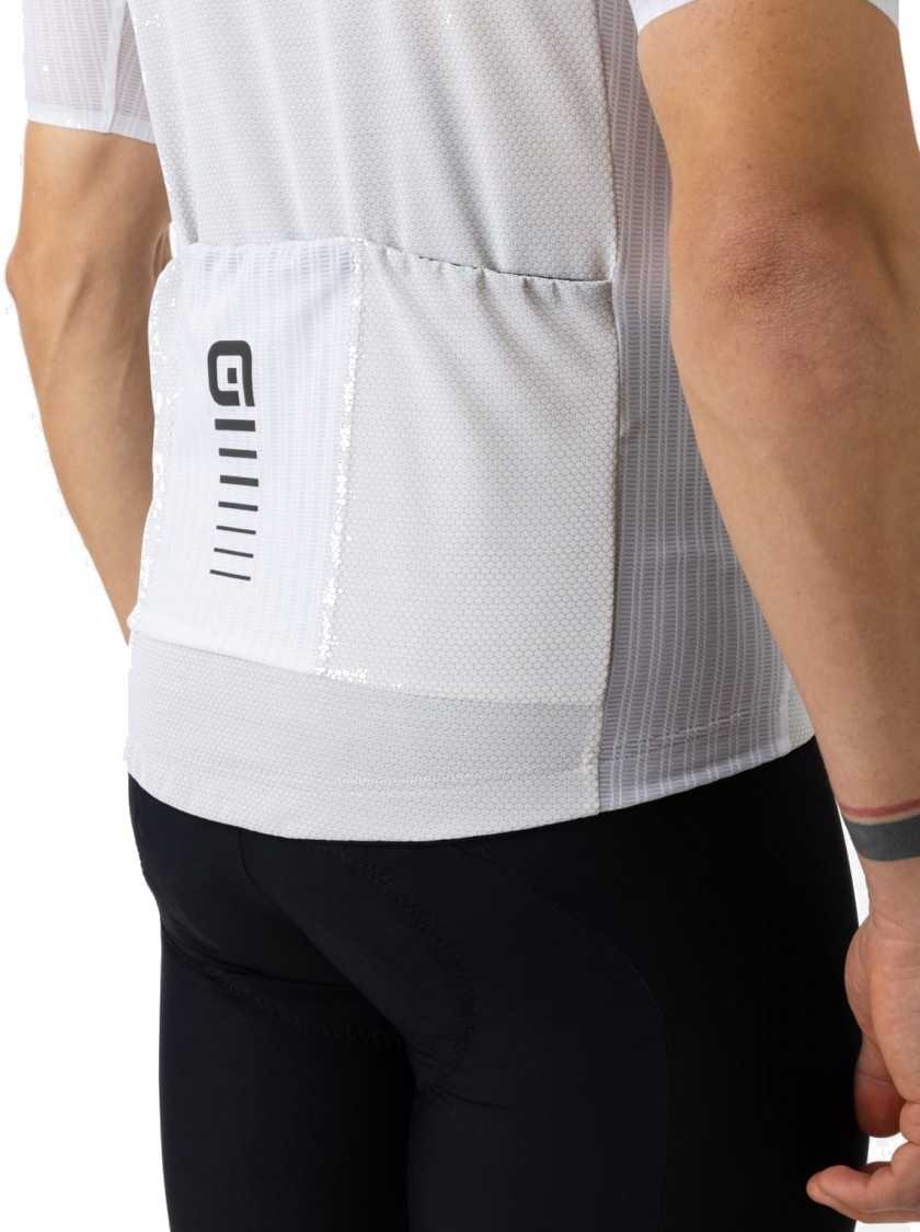 Beklædning - Cykeltrøjer - Alé Jersey R-EV1 Silver Cooling - Hvid