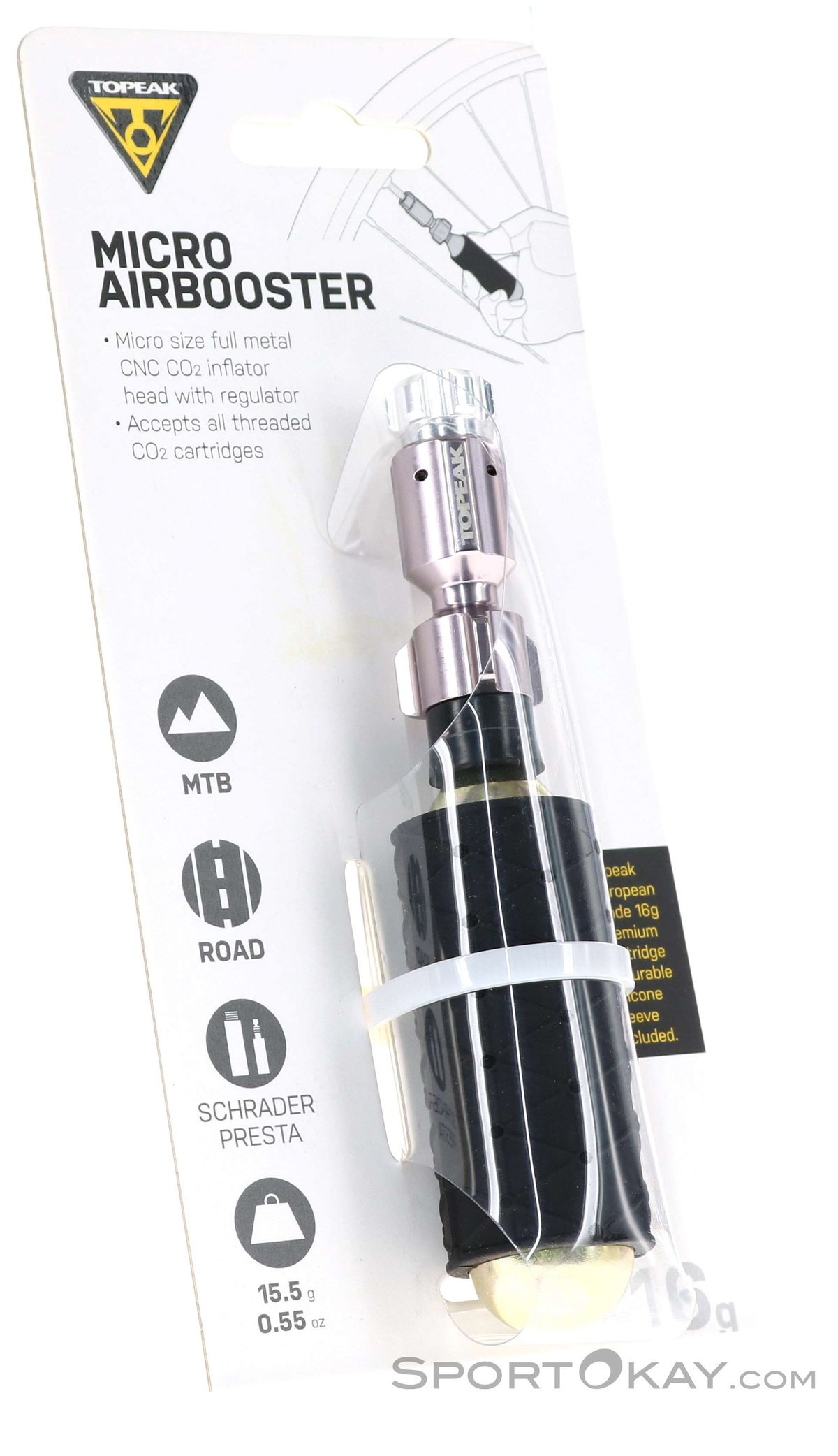 Topeak Micro AirBooster CO2 Pumpe 16g
