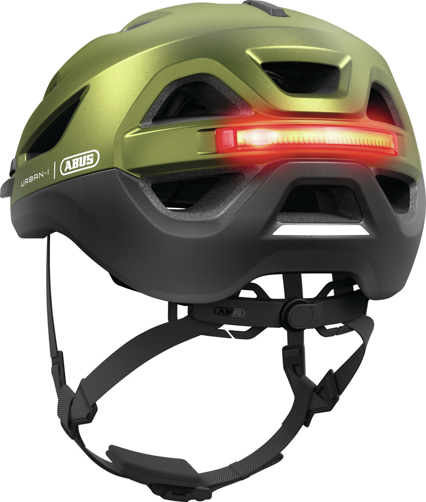 Beklædning - Cykelhjelme - Abus Hjelm Urban-I 4.0 ACE m. LED - Pepper Green