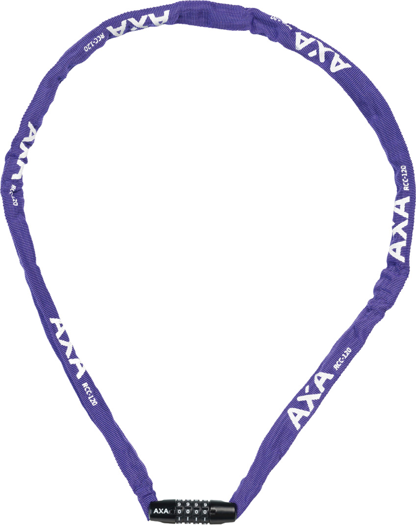 AXA Kædelås m. kode 120cm/3.5mm - Purple