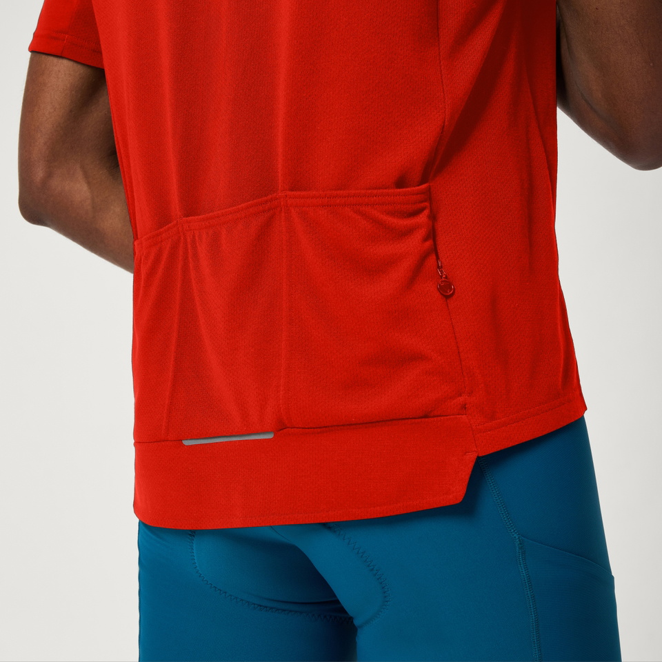 Beklædning - Cykeltrøjer - Endura Loop S/S Zipped Jersey - Flame Red