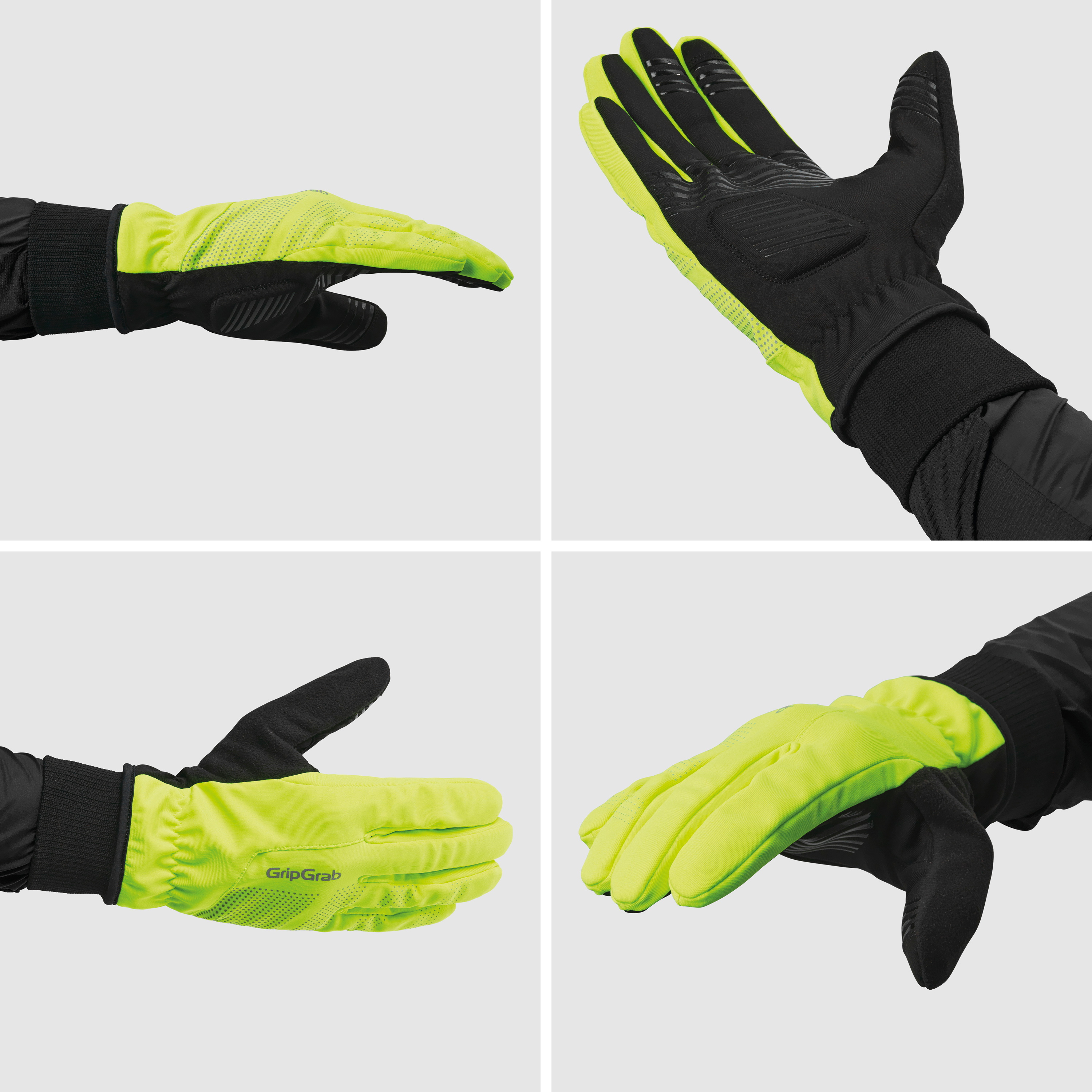 Beklædning - Cykelhandsker - GripGrab RIDE 2 Vindtæt Vinterhandsker - Yellow Hi-Vis