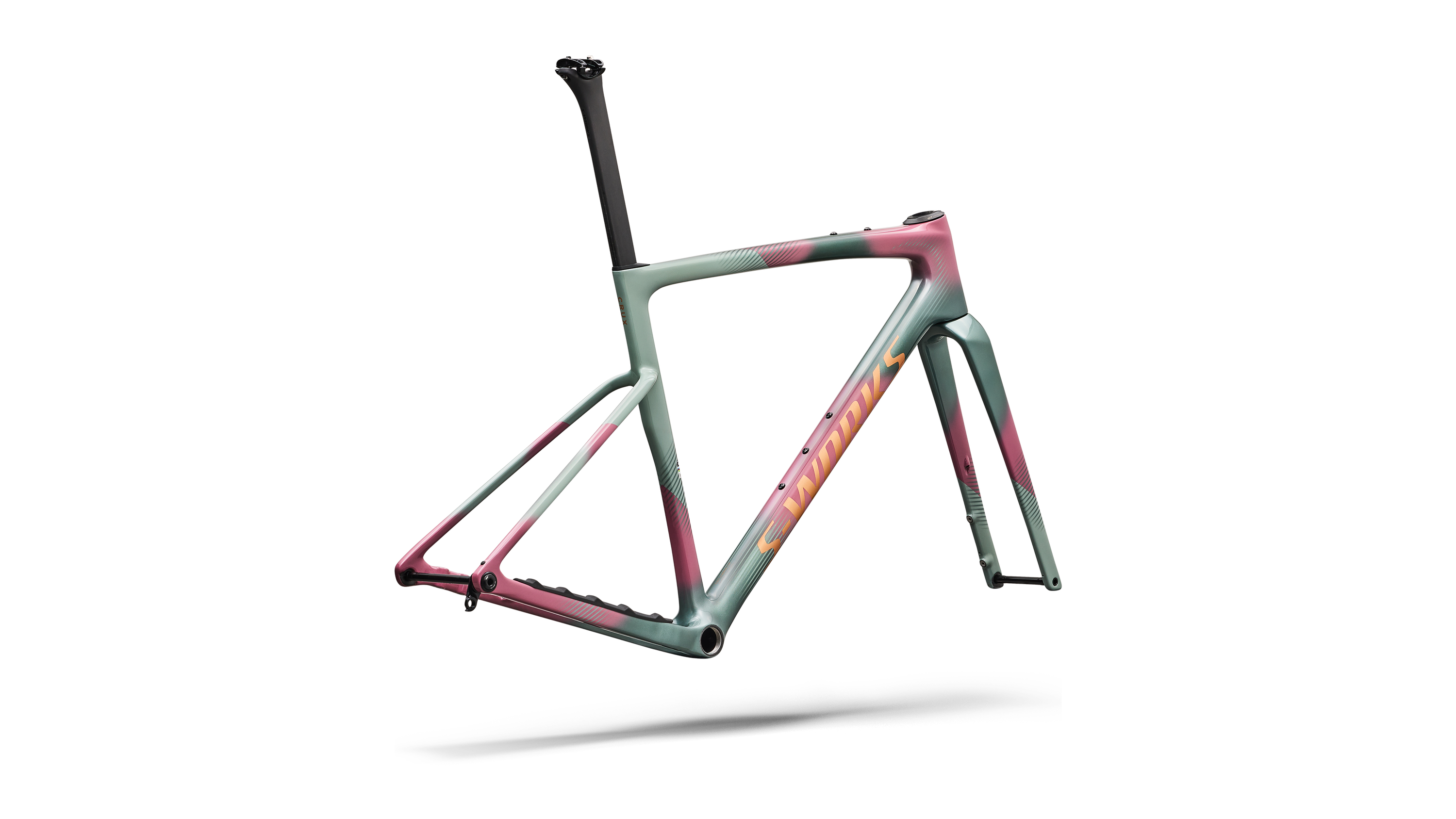 Cykler - Gravel cykler - Specialized S-Works Crux 5 Frameset FACT 12r Carbon 2027 - Agave Grey/Photon Tint over Silver Dust