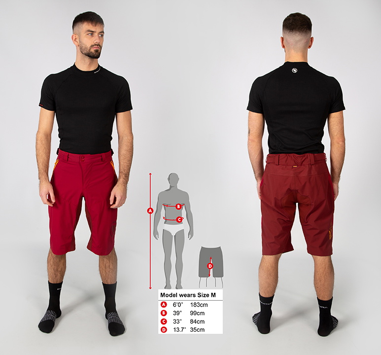 Beklædning - Cykelbukser - Endura MT500 Spray Short - Rød