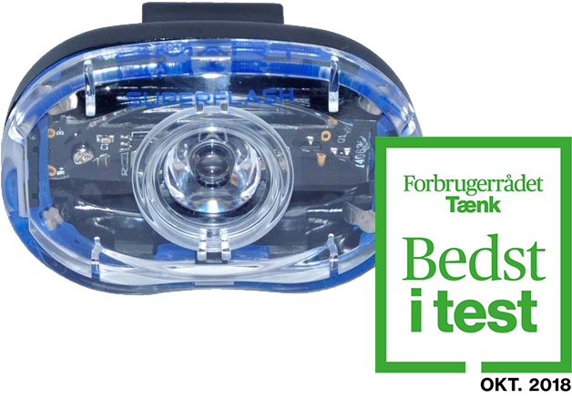 Smart SMART Superflash 0.5 Watt forlygte (TESTVINDER) Tilbehør > Cykellygter
