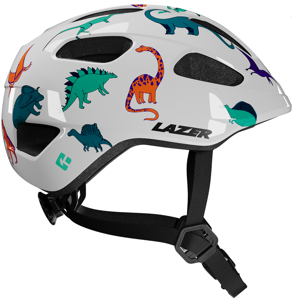 Lazer Pnut 2.0 Kineticore "Green Buckle" Turnfit cykelhjelm - Dinosaurs