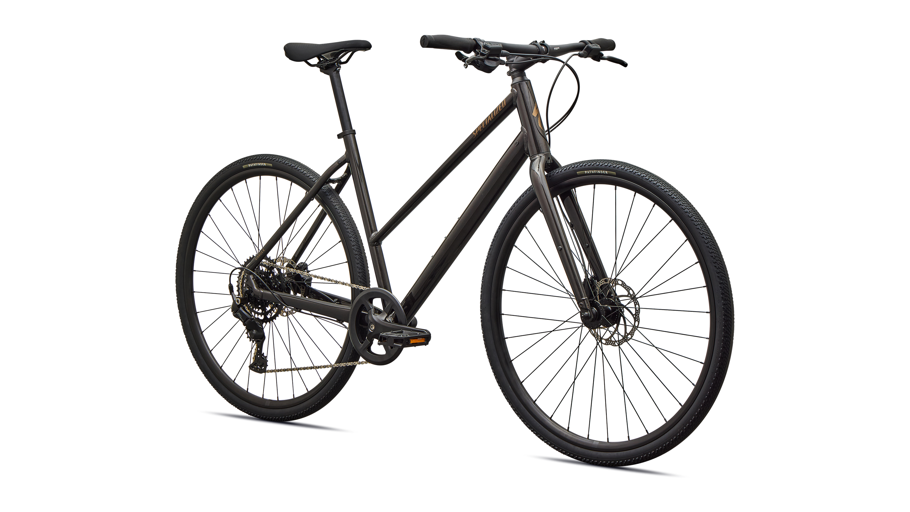 Cykler - Damecykler - Specialized Sirrus X 2.0 Step-Through 2027 - Gloss Metallic Obsidian / Burnt Gold