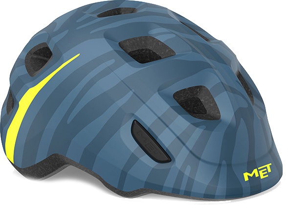 Se MET Helmet Hooray "Green Buckle" - Blue Zebra hos Cykelexperten.dk