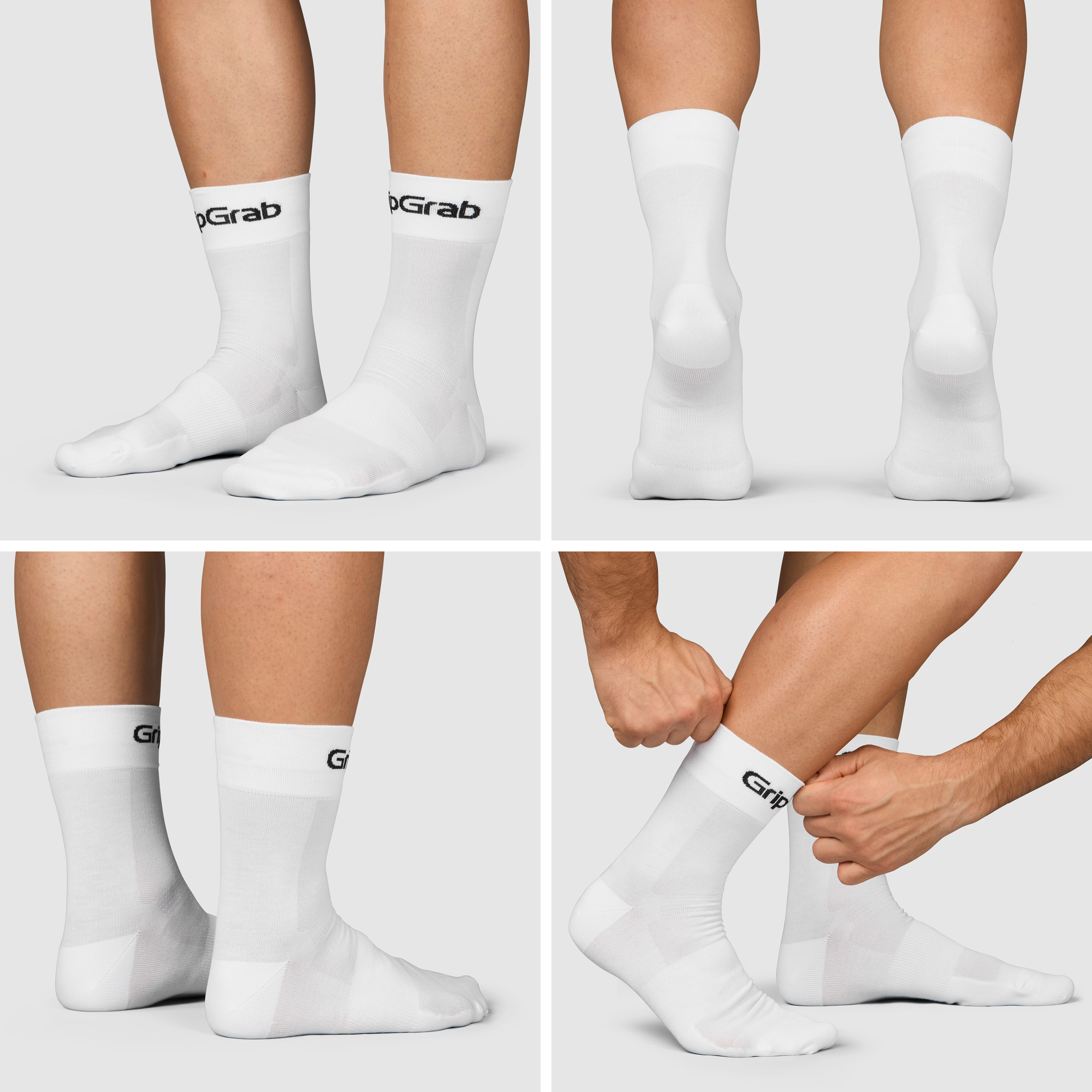Beklædning - Sokker - GripGrab RIDE Regular Cut Sokker 3-pak - White
