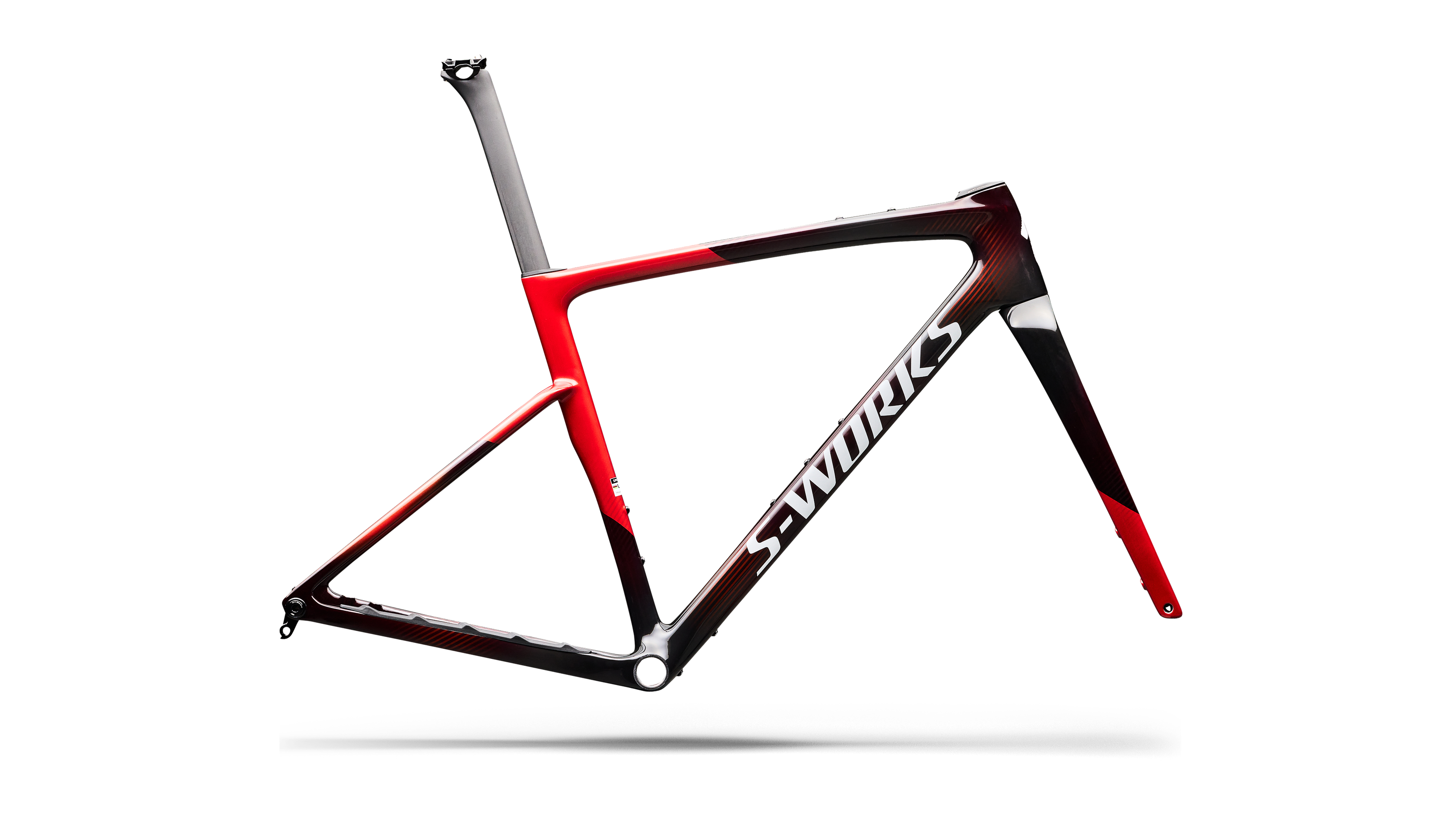 Cykler - Gravel cykler - Specialized S-Works Crux 5 Frameset FACT 12r Carbon 2027 - Cayenne Metallic/Red Tint/White Silver Metallic