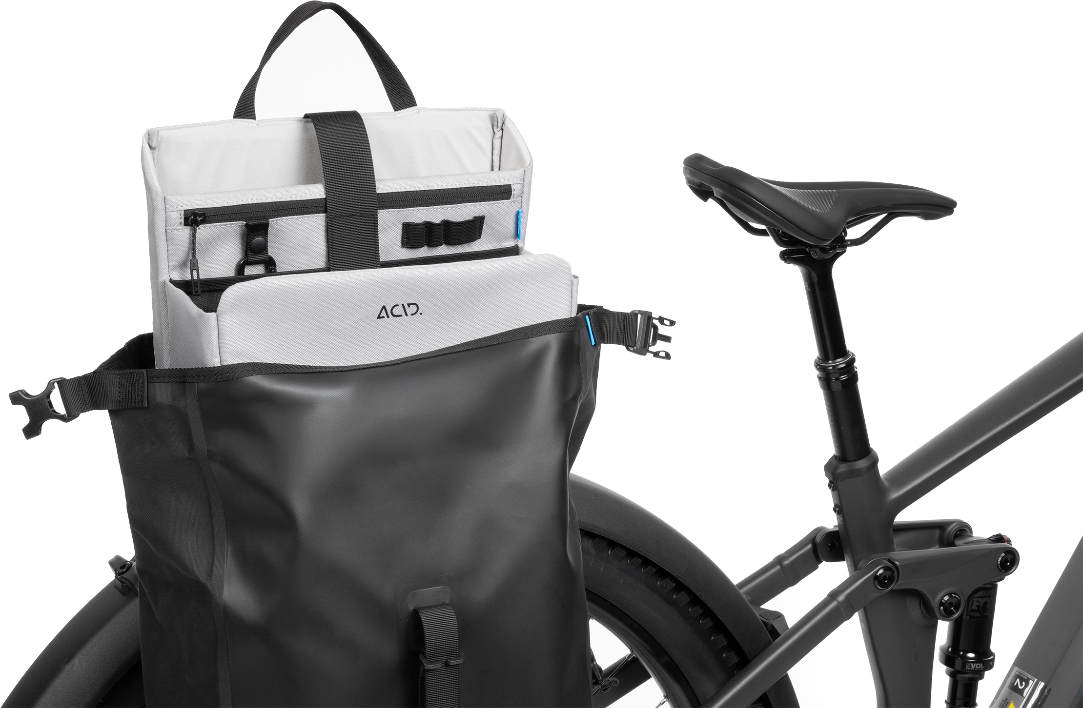 Tilbehør - Cykeltasker - ACID by Cube Organizer-indsats til 15L Sidetaske - Grey