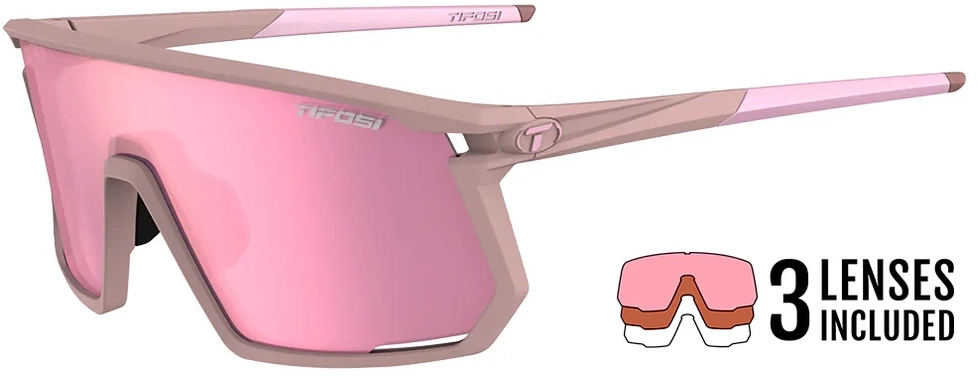 Tifosi Moab Cykelbriller – Matte Pink Clarion Rose/AC Red/Clear