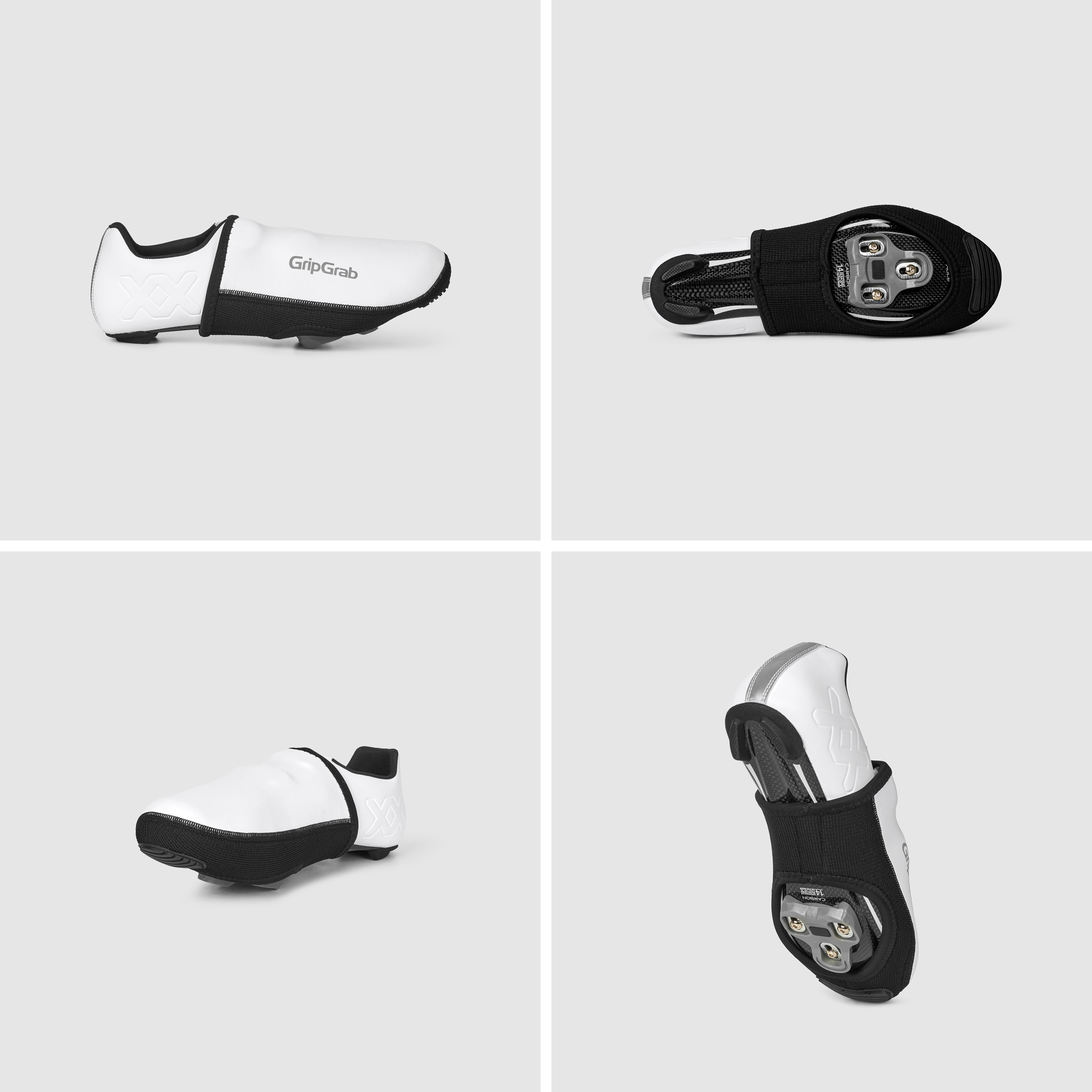 Beklædning - Skoovertræk - GripGrab PACR Vindtæt Toe Cover - White