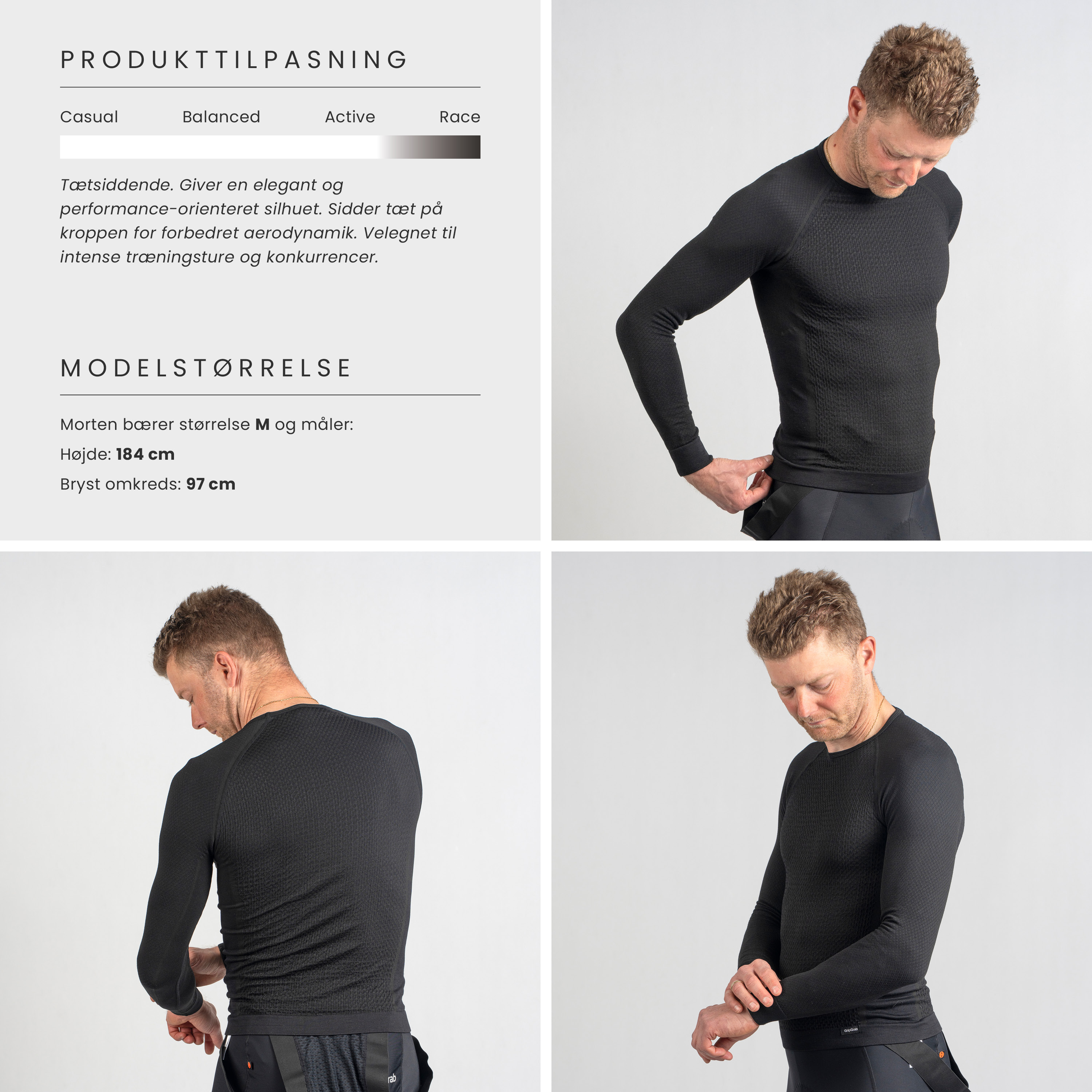 Beklædning - Baselayer / Undertøj - GripGrab PACR Winter Langærmet Base Layer - Black