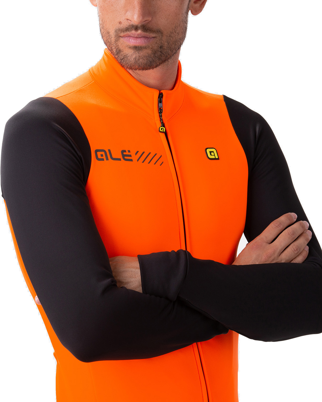 Beklædning - Cykeltrøjer - Alé Solid Fondo 2.0 Herre Langærmet Jersey - Orange