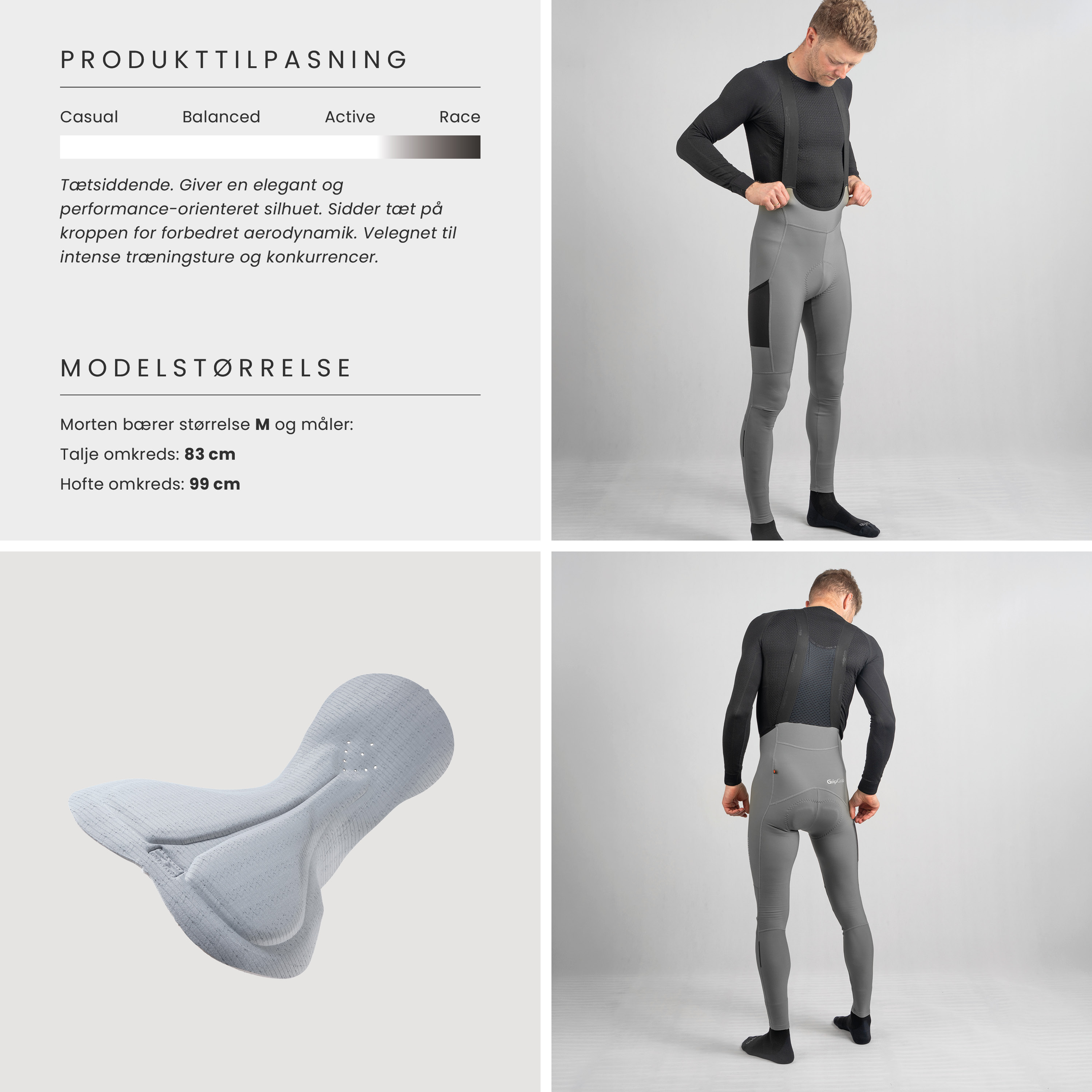 Beklædning - Cykelbukser - GripGrab PACR Thermo bibtights - Grey