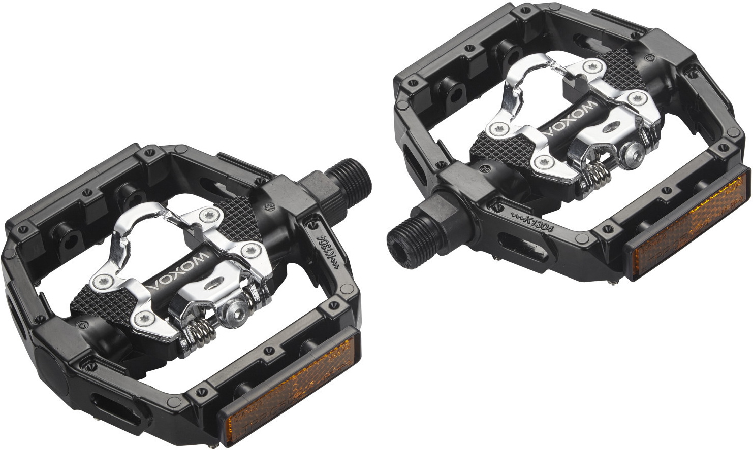 Tilbehør - Pedaler & Klamper - Voxom PE27 MTB Kombipedaler Fladside/SPD - Black