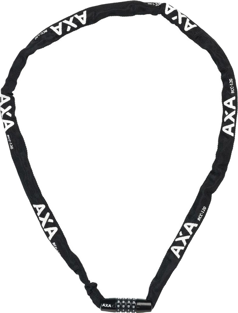 AXA Kædelås m. kode 120cm/3.5mm - Black