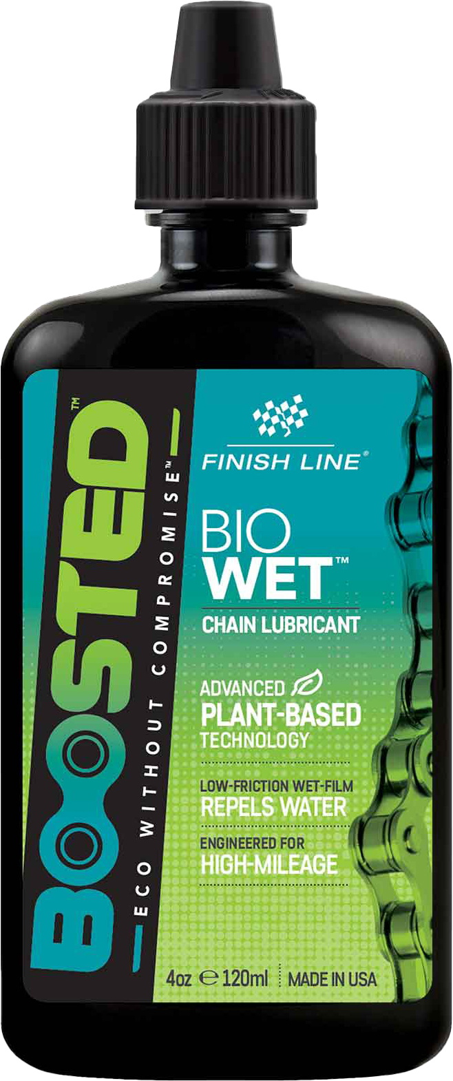 Finish Line BOOSTED™ Bio Wet olie 120ml (4oz) drypflaske