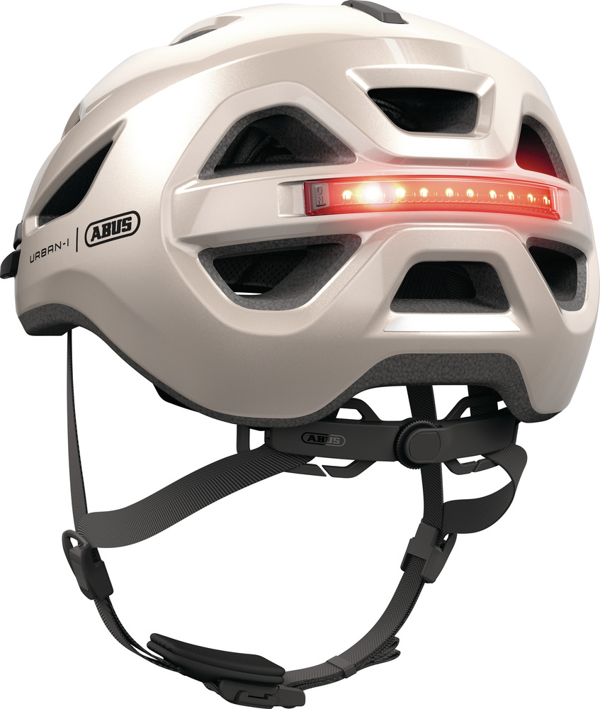 Beklædning - Cykelhjelme - Abus Hjelm Urban-I 4.0 m. LED - Champagne Gold