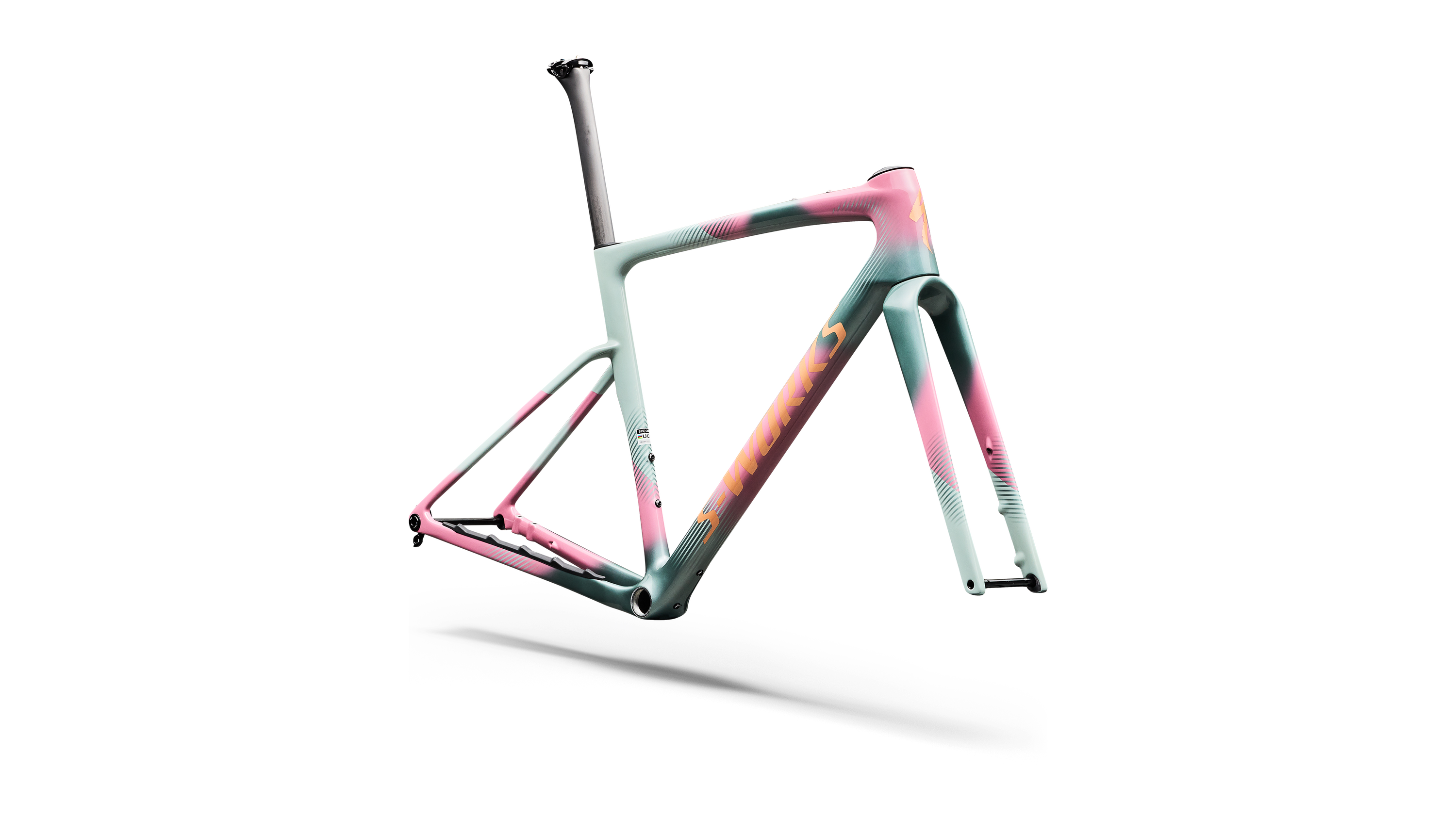 Cykler - Gravel cykler - Specialized S-Works Crux 5 Frameset FACT 12r Carbon 2027 - Agave Grey/Photon Tint over Silver Dust
