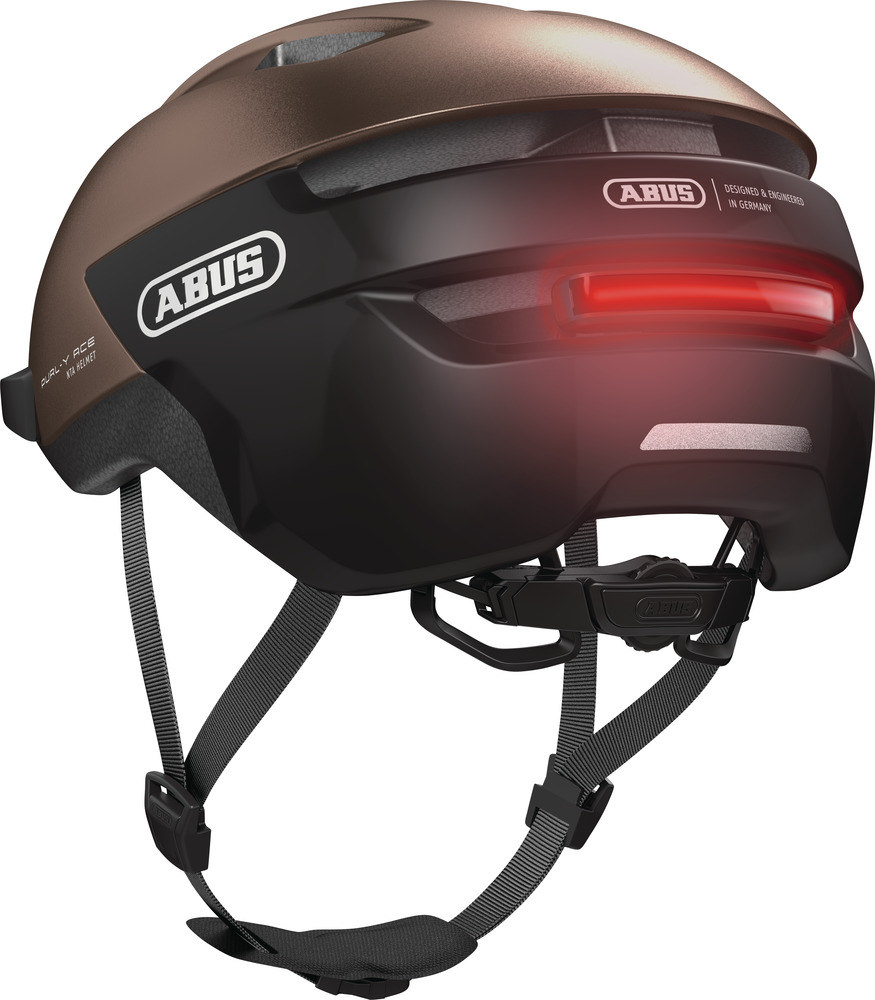 Beklædning - Cykelhjelme - Abus PURL-Y ACE m. LED lys - Metallic Copper (elcykel hjelm)