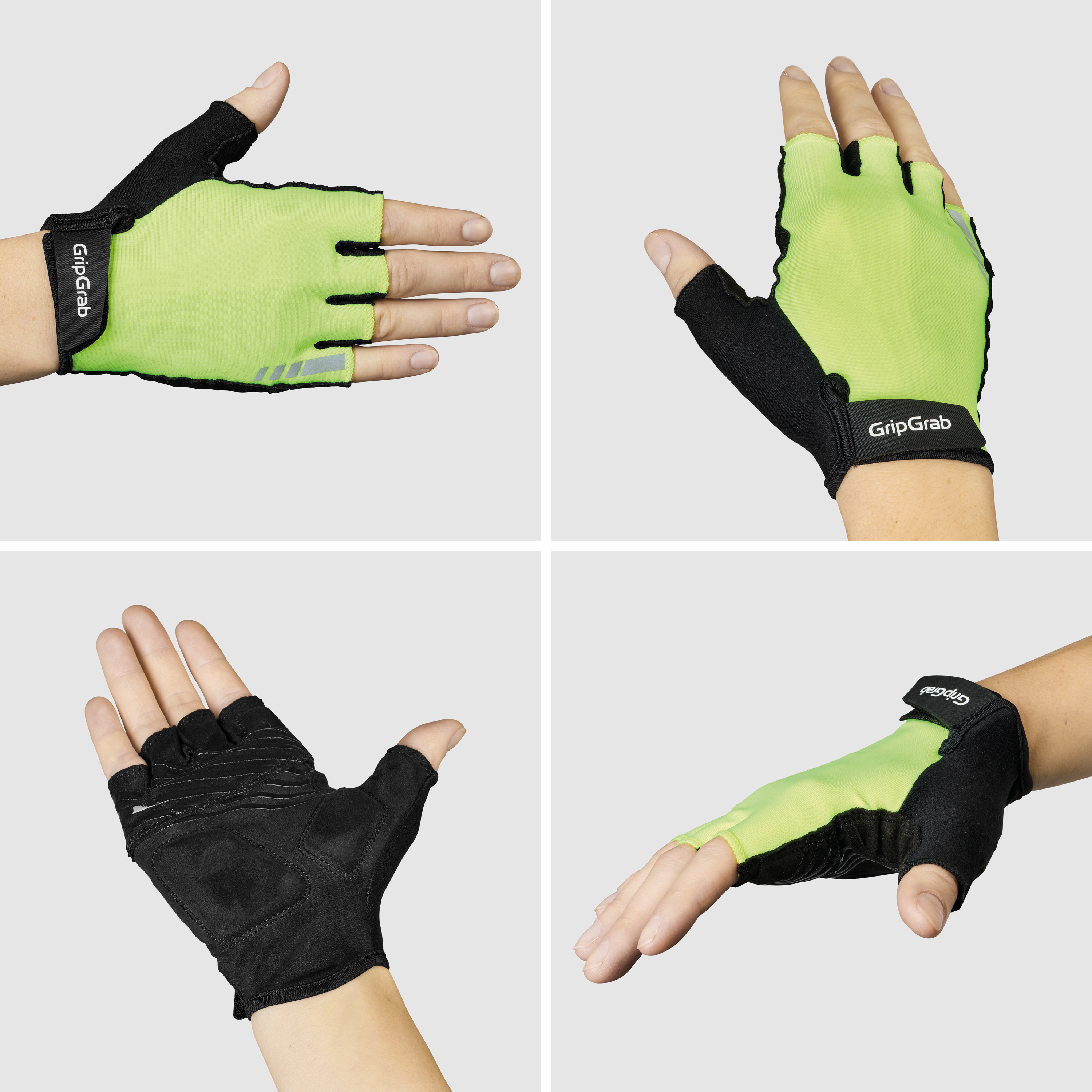 Beklædning - Cykelhandsker - GripGrab W's RIDE Polstret Kortfingret Sommerhandsker - Yellow Hi-Vis
