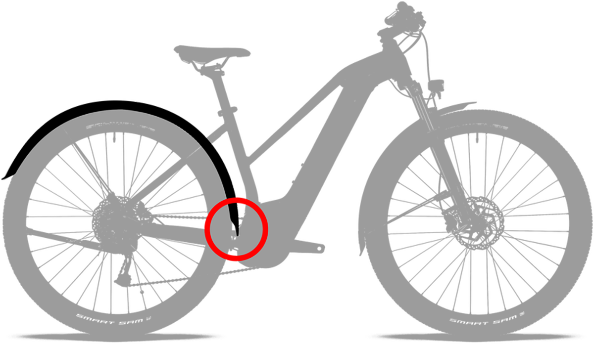 Tilbehør - Cykelskærme - Cube ACID Mudguard Set 45 28' BB Mount 2.0