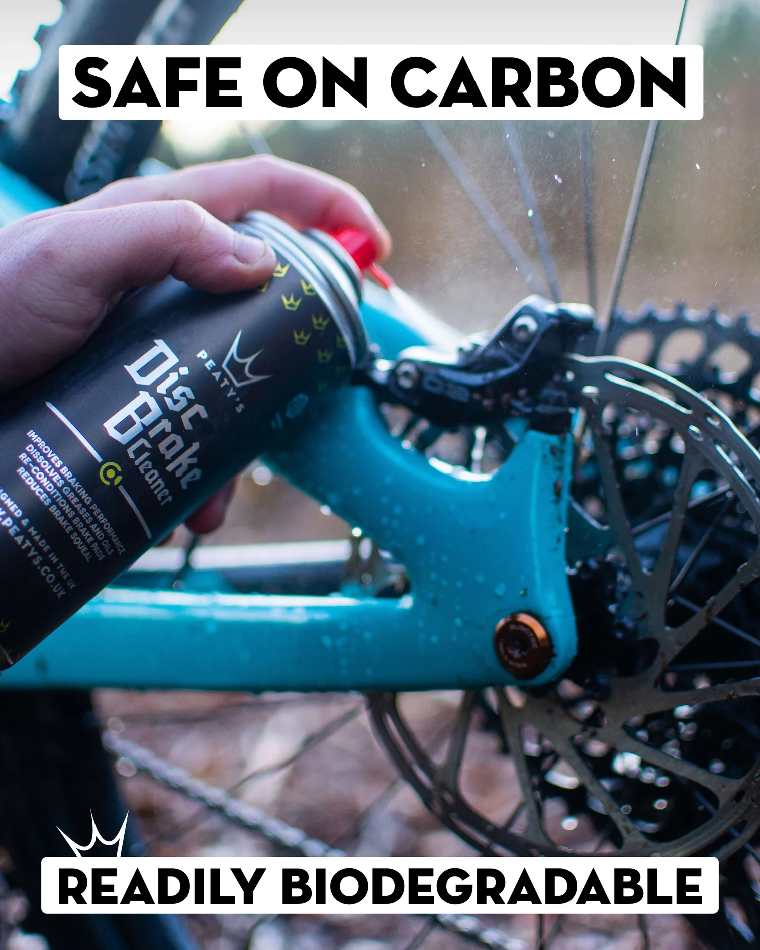 Tilbehør - Cykelpleje - Peaty's Disc Brake Cleaner 400ml Aerosol