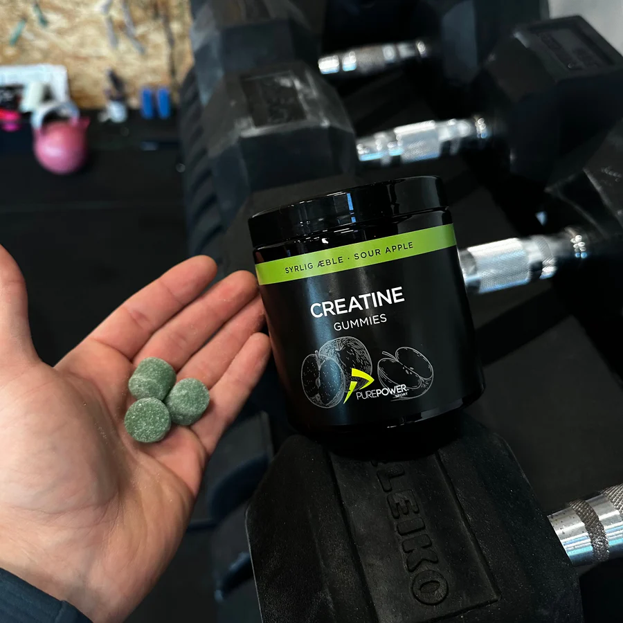 Tilbehør - Energiprodukter - Purepower Creatine Gummies - Sour Apple (60 stk.)