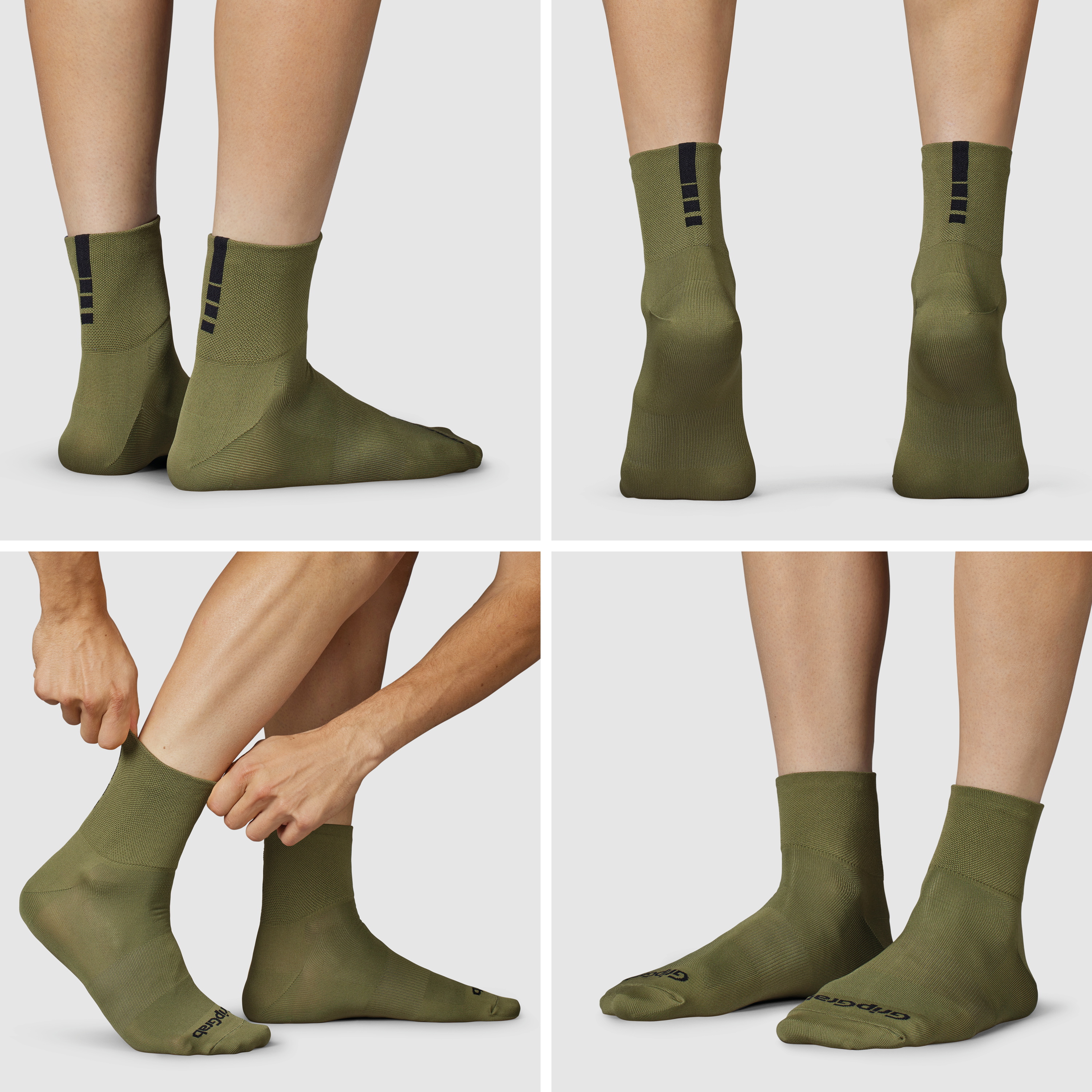 Beklædning - Sokker - GripGrab Lightweight SL Short Sokker - Olive Green