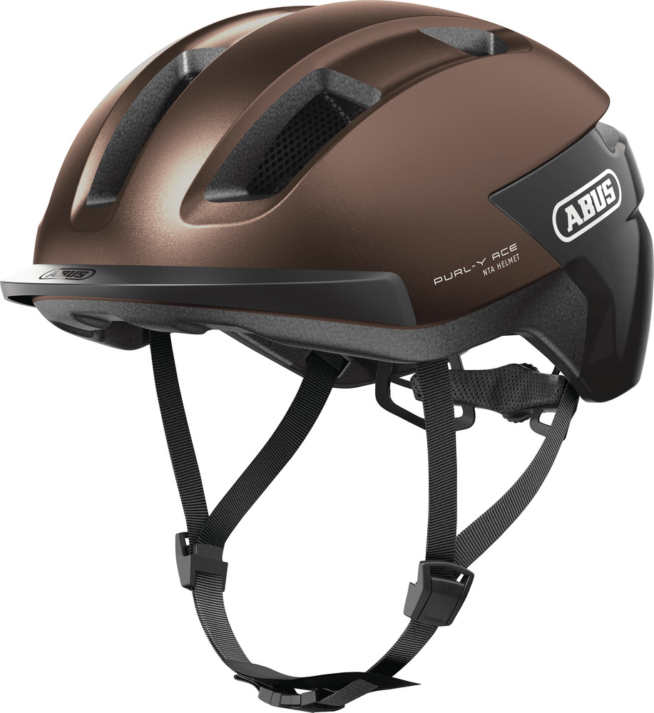Beklædning - Cykelhjelme - Abus PURL-Y ACE m. LED lys - Metallic Copper (elcykel hjelm)