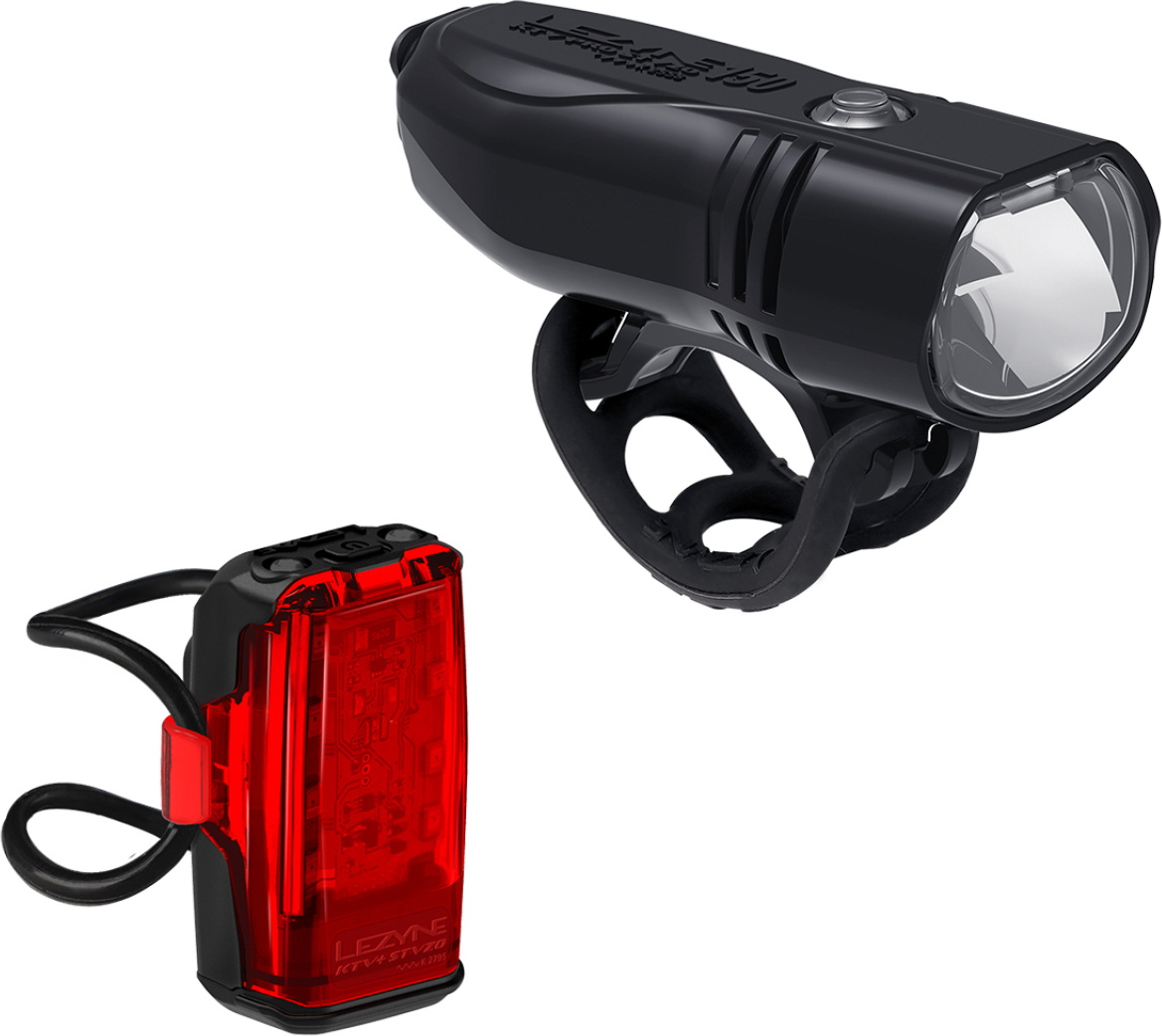 Lezyne KTV StVZO Pro 150 / KTV+ StVZO Lygtesæt 150/40 lumen - Black