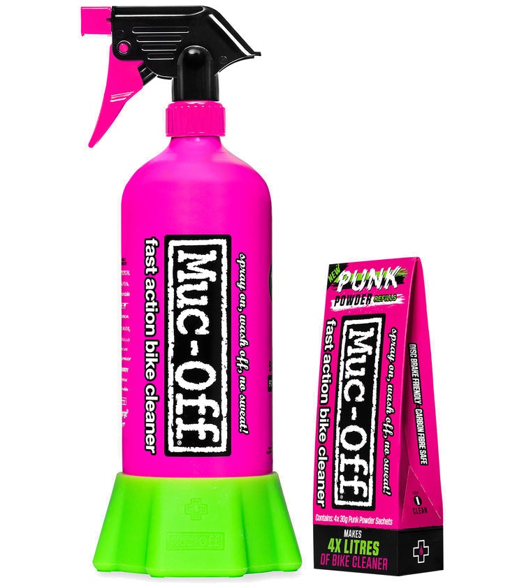 Tilbehør - Cykelpleje - Muc-Off Bottle For Life Bundle - inkl. 4 pakker Punk Powder