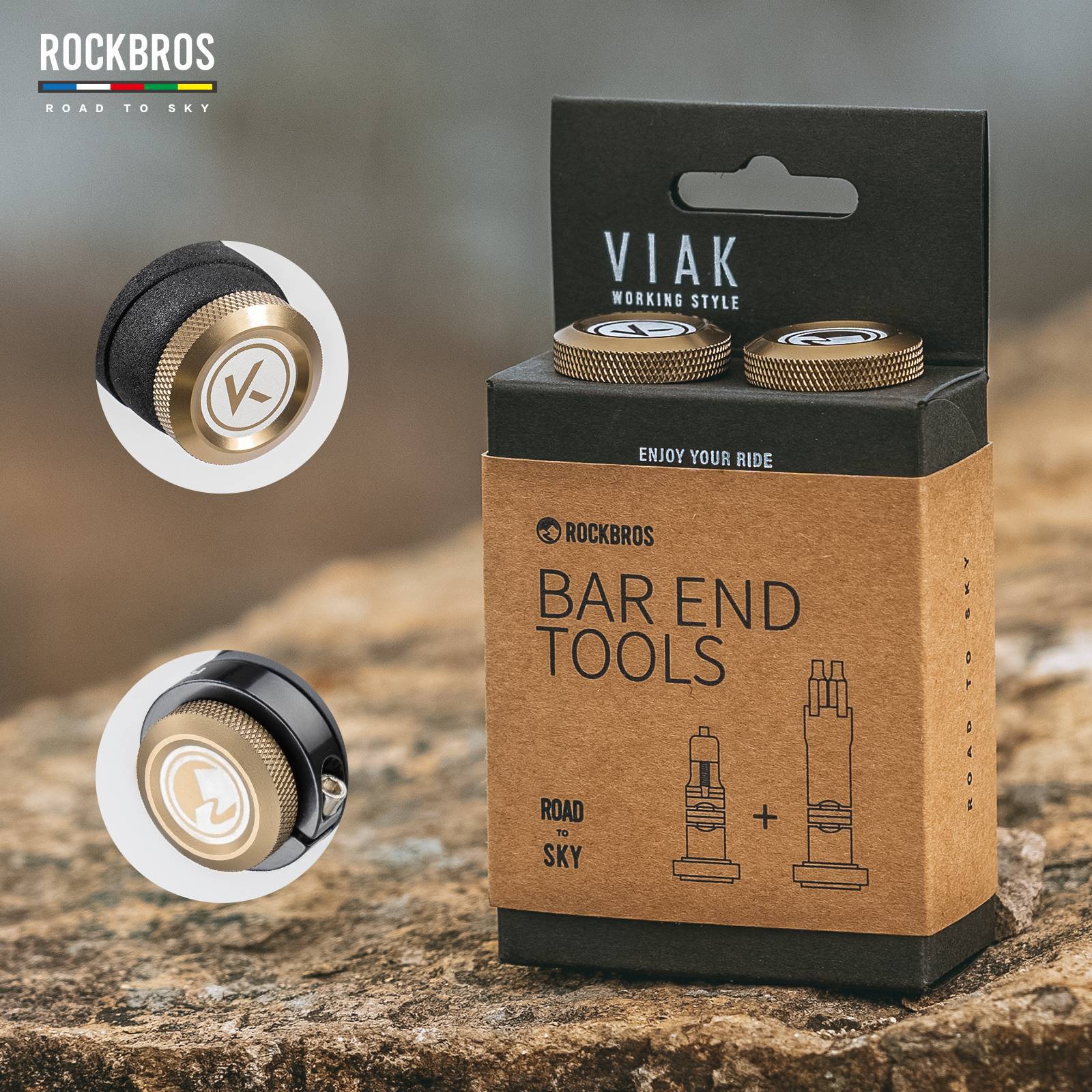 Tilbehør - Værktøj - RockBros Styrprop Multitool 6-i-1 m. Kædeskiller