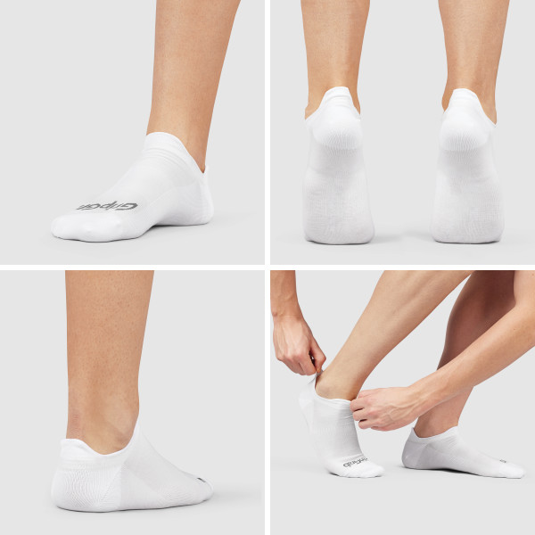 Beklædning - Sokker - GripGrab Classic No Show Sok 3-Pack - Hvid