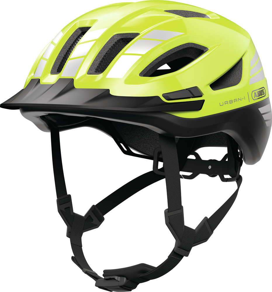 Beklædning - Cykelhjelme - Abus Hjelm Urban-I 4.0 ACE m. LED - Signal Yellow